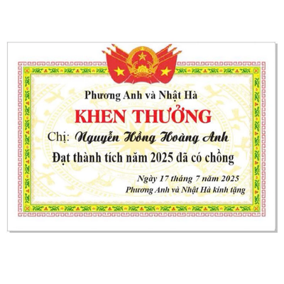 Giấy khen, chứng chỉ